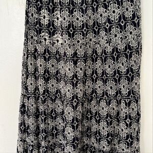 Elegant Navy and White  Skirt